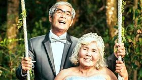 阿公阿嬤婚紗照，白髮婚紗（圖／王薏婷授權使用）