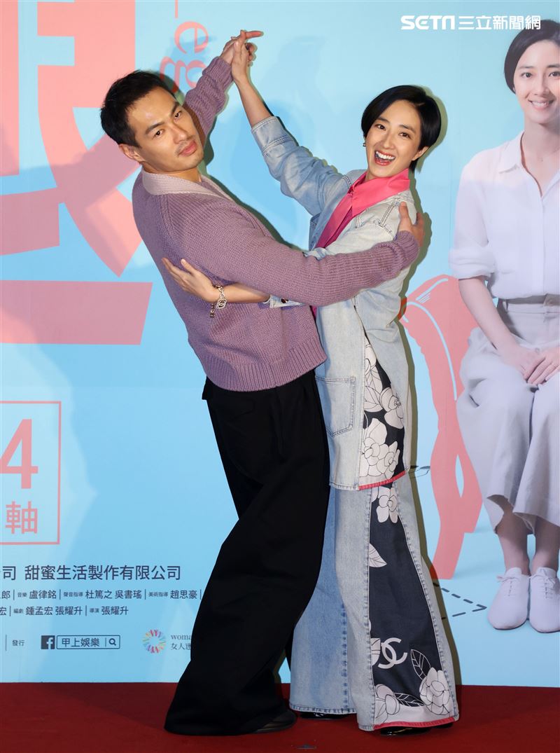 「腿」演員桂綸鎂、楊祐寧出席「腿」電影首映會。（記者邱榮吉/攝影）