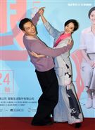 「腿」演員桂綸鎂、楊祐寧出席「腿」電影首映會。（記者邱榮吉/攝影）