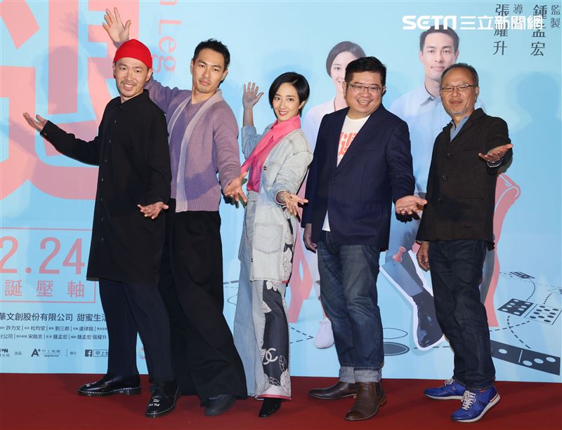 「腿」監製鍾孟宏、導演張耀升、桂綸鎂、楊祐寧、張少懷出席「腿」電影首映會。（記者邱榮吉/攝影）