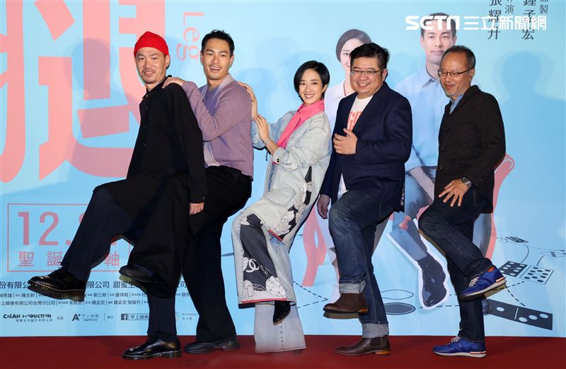 「腿」監製鍾孟宏、導演張耀升、桂綸鎂、楊祐寧、張少懷出席「腿」電影首映會。（記者邱榮吉/攝影）