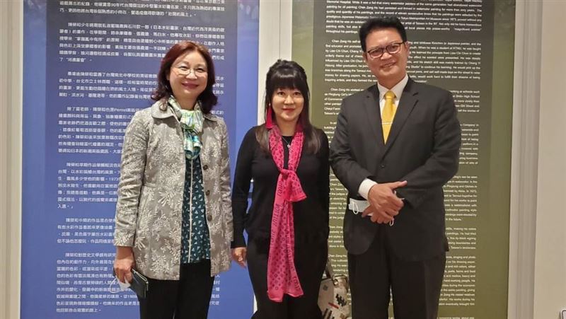 陳榮和水彩名畫展出　女兒現身憶父親