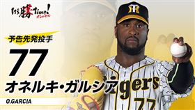 阪神虎賈西亞成為兄弟新洋投。（圖／翻攝自阪神推特）