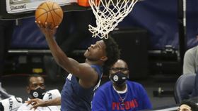 ▲「選秀狀元」艾德渥斯（Anthony Edwards）開幕戰15分4籃板4助攻。（圖／美聯社／達志影像）