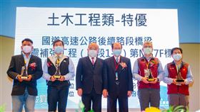 行政院長蘇貞昌24日出席「第20屆公共工程金質獎頒獎典禮」。（圖／行政院提供）