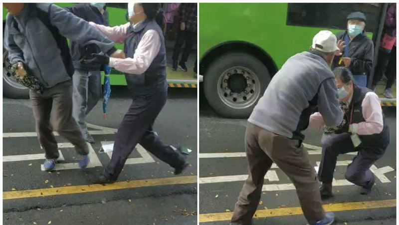 街頭直擊！乘客大叔「釘孤枝」女駕駛