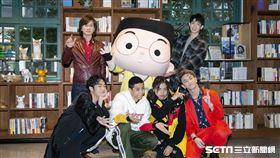 林隆璇、林亭翰父子、「小兒子」阿甯咕、街舞男團B.T.O.D小兒子音樂系列《愛搞怪的小東西》媒體茶敘。（圖／記者楊澍攝影）