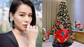 香港女星胡杏兒／懷孕／３胎。臉書