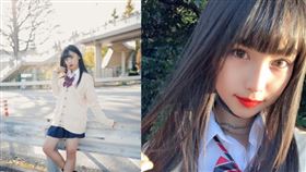 13歲的榊原樹里有著一雙電眼，在一種參賽者中脫穎而出。（圖／翻攝自JURI02563818推特） 