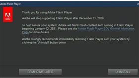 ▲Adobe Flash Player的彈跳視窗。（圖／三立新聞網）