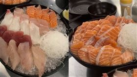 台中一家燒烤店，不只餐點多元，「佛」到不行的價錢廣受吃貨喜愛，一片生魚片竟然只要5元，驚人價錢掀起網友熱議。（圖／翻攝自臉書社團「美食公社」）