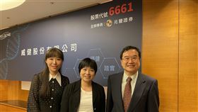 威健生技明年1月下旬掛牌上櫃基因檢測服務公司威健生技瞄準精準醫學應用，將於明年1月下旬掛牌上櫃。圖右起為董事長陳富鈐、事業處總經理林怡杏、財務長陳盈任。中央社記者韓婷婷攝　109年12月29日