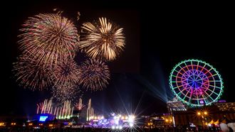 義大首創跳躍煙火　十分十秒震撼全場