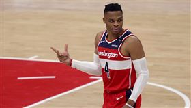 ▲威斯布魯克（Russell Westbrook）連4場大三元。（圖／美聯社／達志影像）