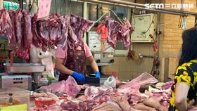 傳統市場豬肉攤,傳統市場。（圖／記者馮珮汶攝）