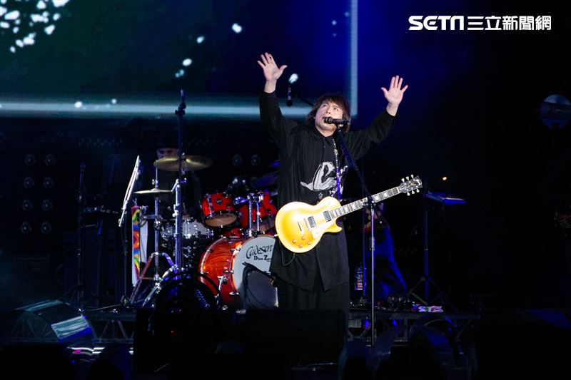 伍佰擔任「臺北最High新年城-2021跨年晚會」演唱嘉賓。（圖／記者楊澍攝影）