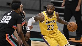 「詹皇」LeBron James。（圖／美聯社／達志影像）