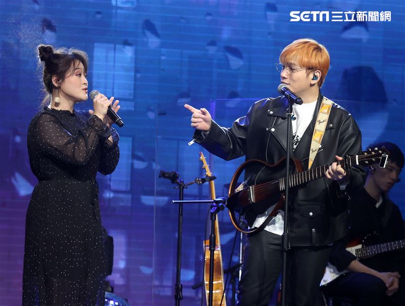 邱振哲「失戀學」期末考演唱會總彩排，特別嘉賓許莉潔。（記者邱榮吉/攝影）