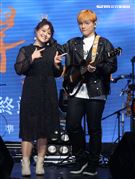 邱振哲「失戀學」期末考演唱會總彩排，特別嘉賓許莉潔。（記者邱榮吉/攝影）