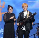 邱振哲「失戀學」期末考演唱會總彩排，特別嘉賓許莉潔。（記者邱榮吉/攝影）