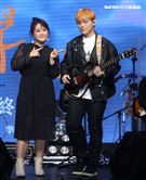 邱振哲「失戀學」期末考演唱會總彩排，特別嘉賓許莉潔。（記者邱榮吉/攝影）