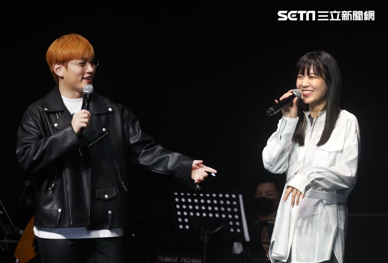邱振哲「失戀學」期末考演唱會總彩排，特別嘉賓孫盛希。（記者邱榮吉/攝影）