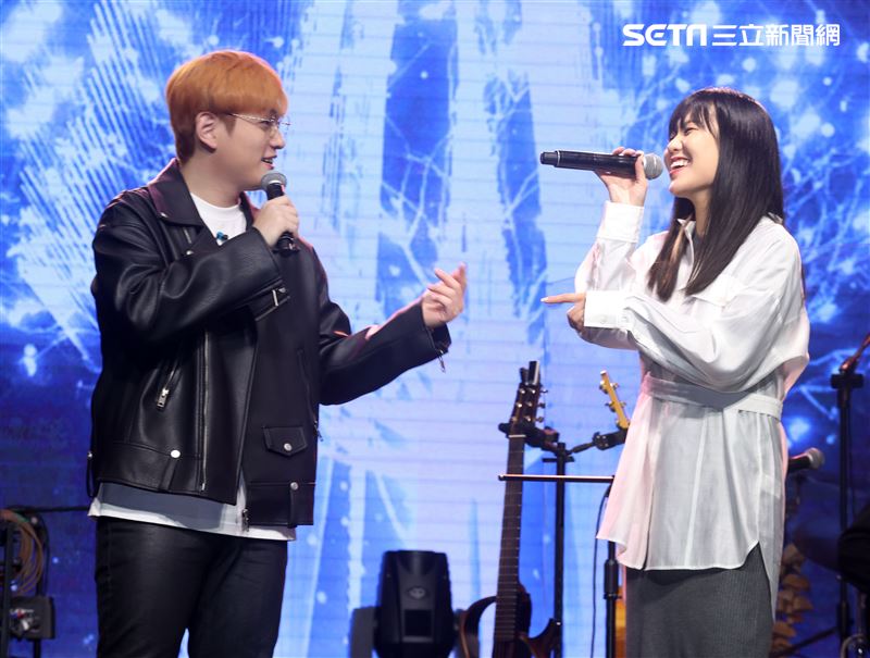 邱振哲「失戀學」期末考演唱會總彩排，特別嘉賓孫盛希。（記者邱榮吉/攝影）