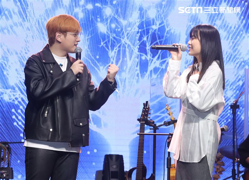 邱振哲「失戀學」期末考演唱會總彩排，特別嘉賓孫盛希。（記者邱榮吉/攝影）