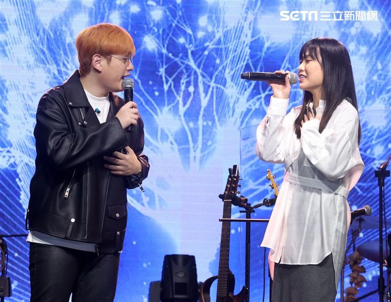 邱振哲「失戀學」期末考演唱會總彩排，特別嘉賓孫盛希。（記者邱榮吉/攝影）