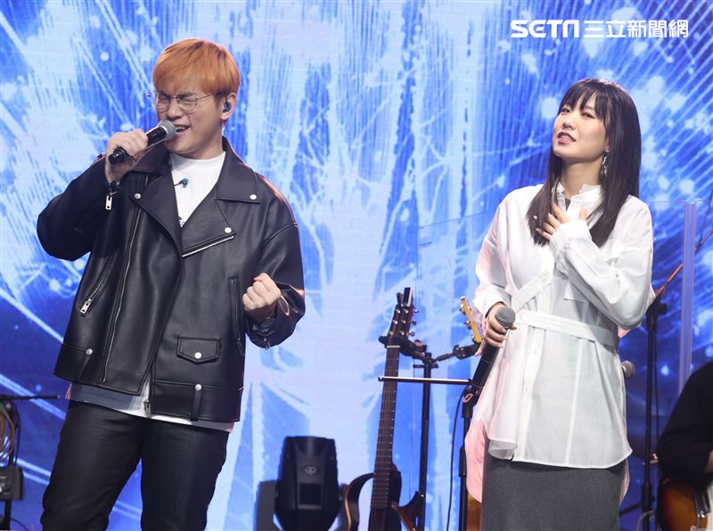 邱振哲「失戀學」期末考演唱會總彩排，特別嘉賓孫盛希。（記者邱榮吉/攝影）