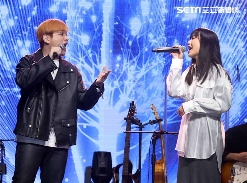 邱振哲「失戀學」期末考演唱會總彩排，特別嘉賓孫盛希。（記者邱榮吉/攝影）