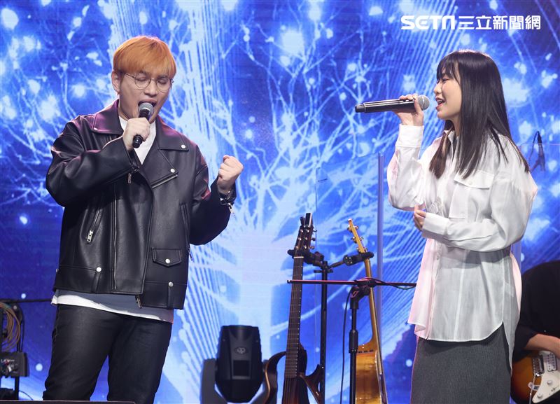 邱振哲「失戀學」期末考演唱會總彩排，特別嘉賓孫盛希。（記者邱榮吉/攝影）