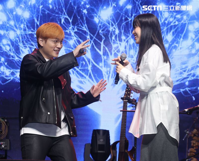 邱振哲「失戀學」期末考演唱會總彩排，特別嘉賓孫盛希。（記者邱榮吉/攝影）