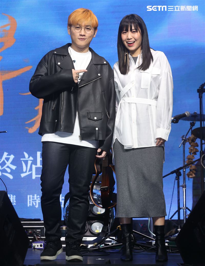 邱振哲「失戀學」期末考演唱會總彩排，特別嘉賓孫盛希。（記者邱榮吉/攝影）