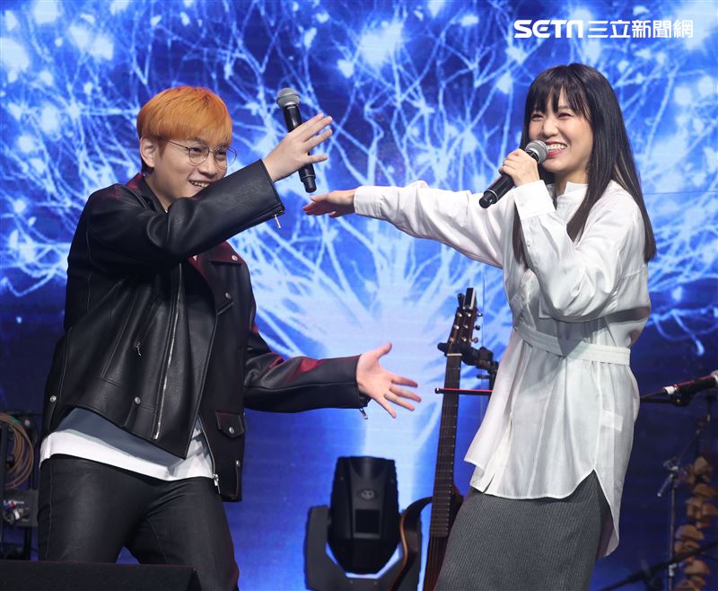 邱振哲「失戀學」期末考演唱會總彩排，特別嘉賓孫盛希。（記者邱榮吉/攝影）