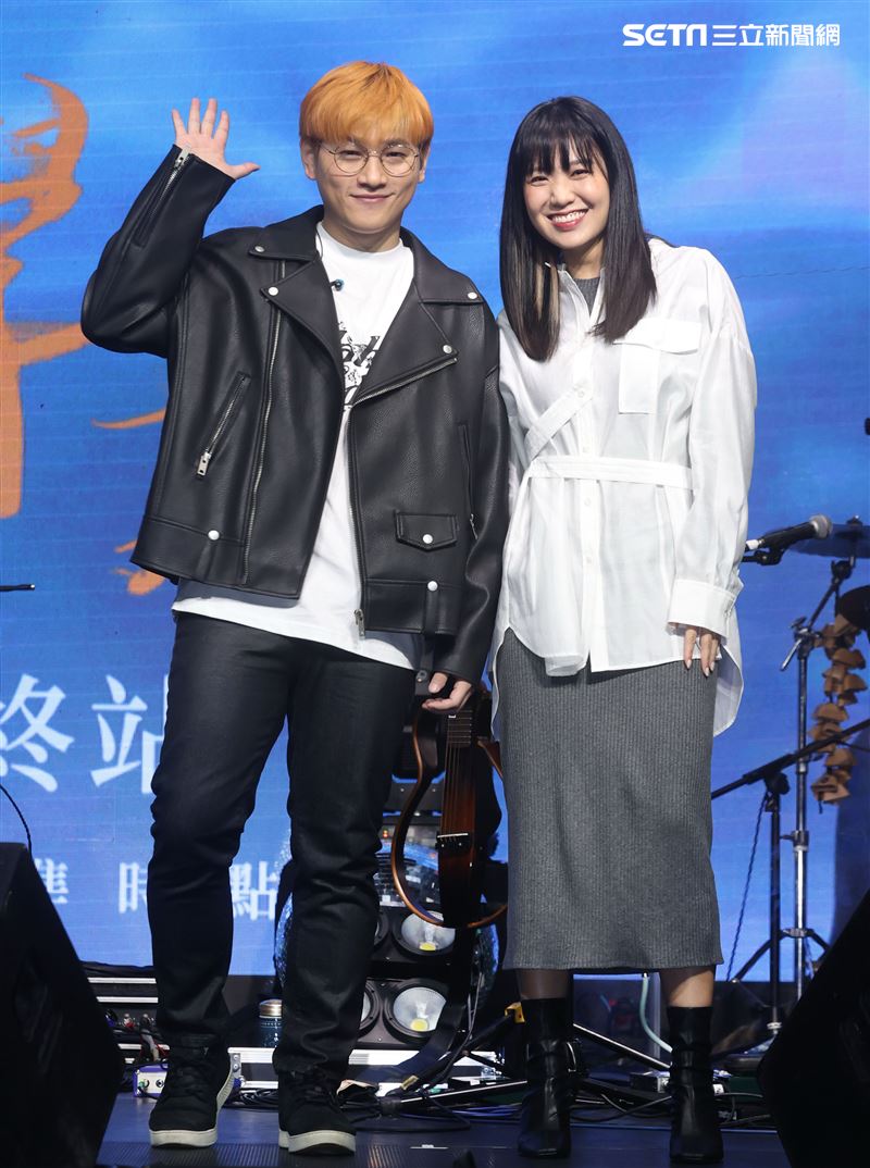 邱振哲「失戀學」期末考演唱會總彩排，特別嘉賓孫盛希。（記者邱榮吉/攝影）