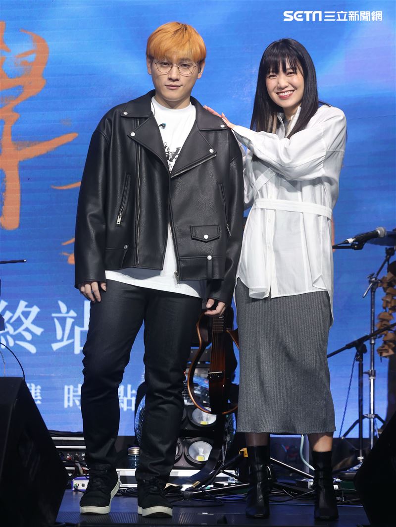 邱振哲「失戀學」期末考演唱會總彩排，特別嘉賓孫盛希。（記者邱榮吉/攝影）