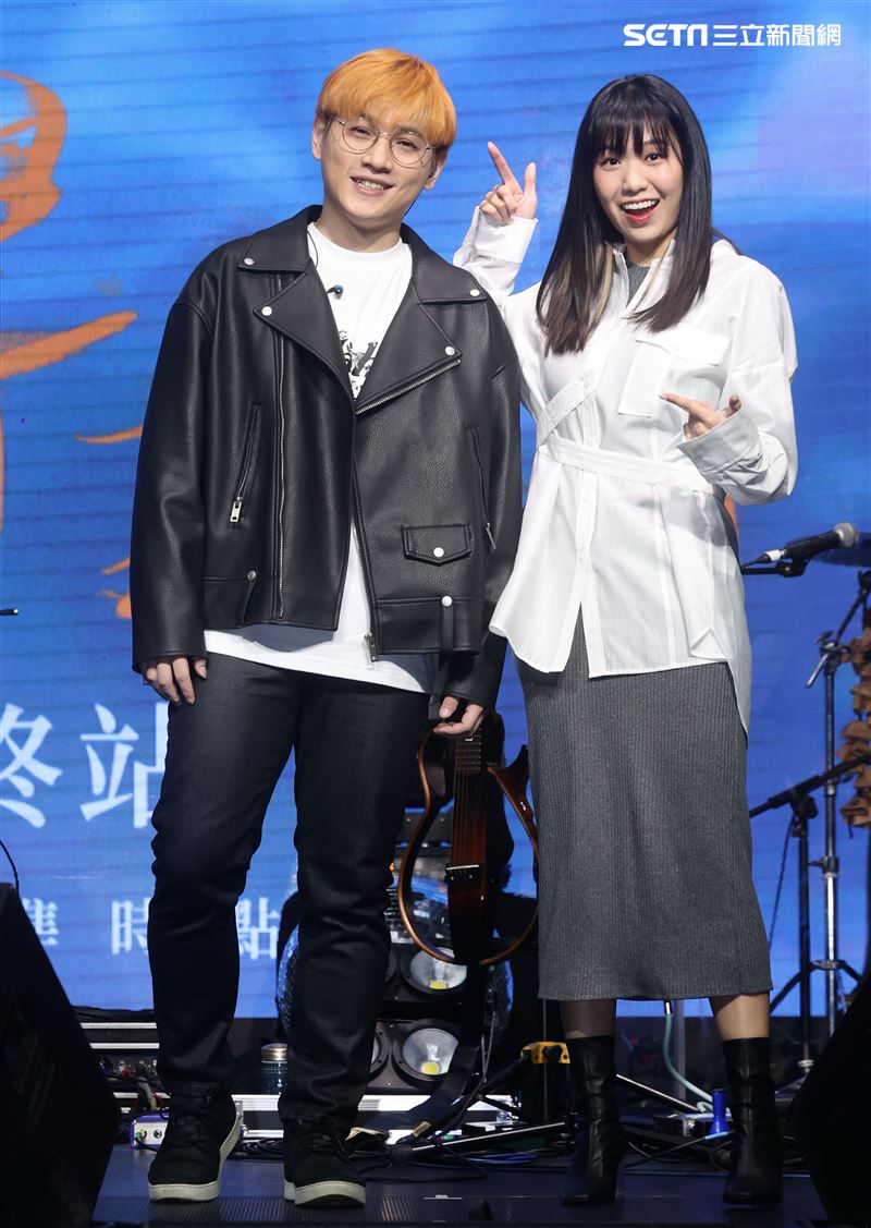 邱振哲「失戀學」期末考演唱會總彩排，特別嘉賓孫盛希。（記者邱榮吉/攝影）