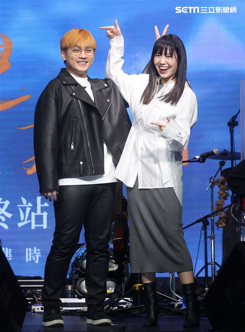 邱振哲「失戀學」期末考演唱會總彩排，特別嘉賓孫盛希。（記者邱榮吉/攝影）