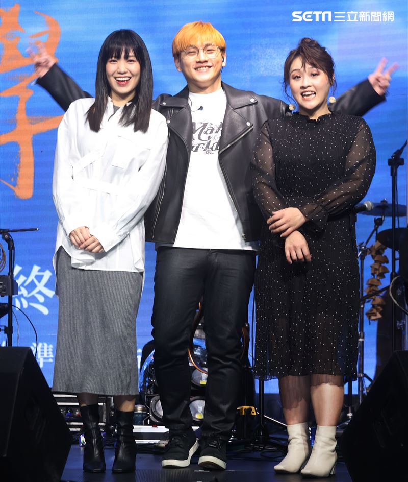 邱振哲「失戀學」期末考演唱會總彩排，特別嘉賓孫盛希、許莉潔。（記者邱榮吉/攝影）