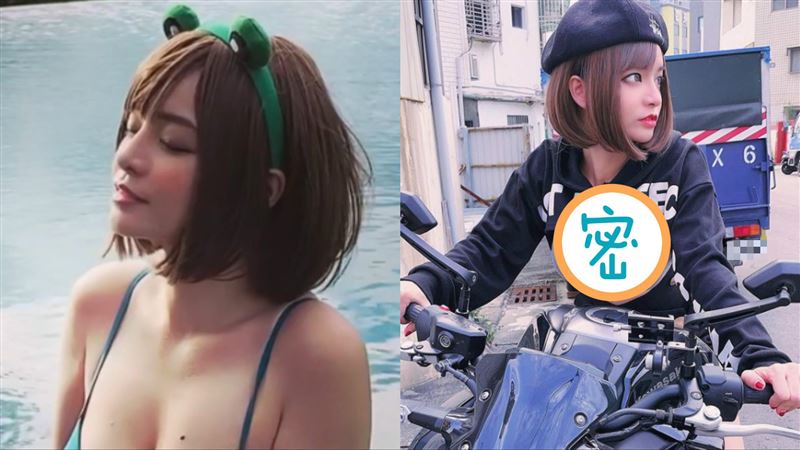 辣模衣服挖洞爆乳　安全氣囊兇猛彈出