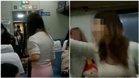 婦人在火車上掌摑老公，逼其下跪：這就是找小三的下場（圖／網易視頻）