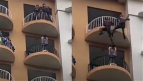 警消,青年,救援,驚險,踹