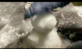 陽明山,下雪,二子坪停車場,雪人,