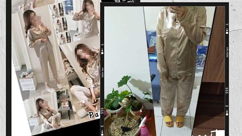 網購絲質睡衣！她試穿莫名熟悉網笑瘋