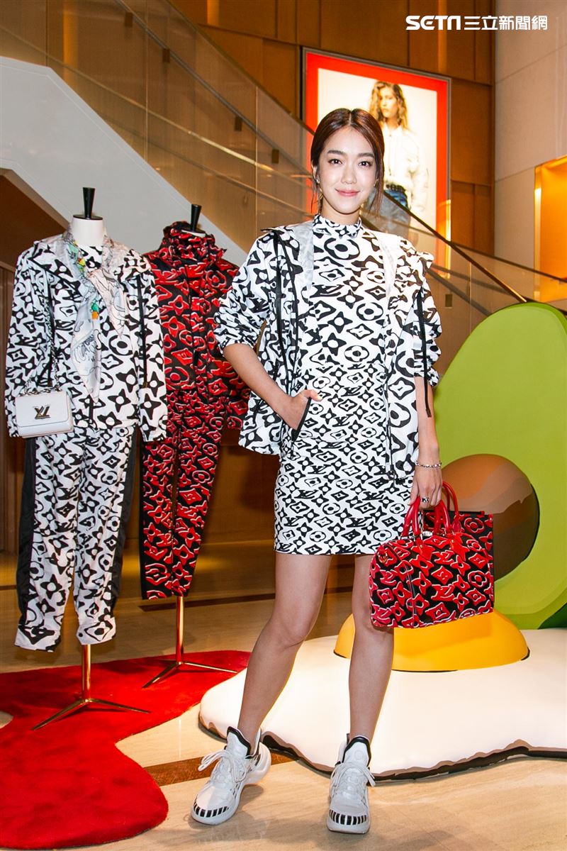 陳庭妮，大霈李霈瑜出席路易威登全新URS FISCHER系列上市活動。（圖／記者楊澍攝影）