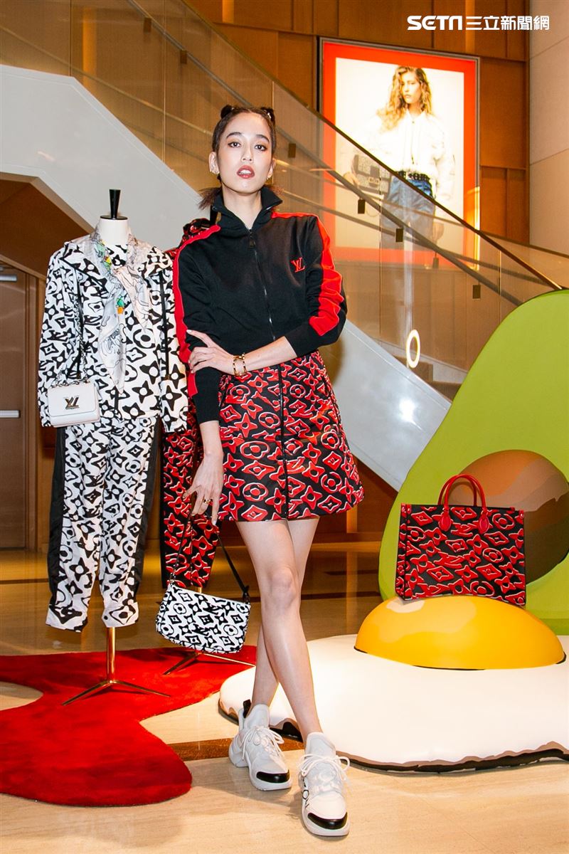 陳庭妮，大霈李霈瑜出席路易威登全新URS FISCHER系列上市活動。（圖／記者楊澍攝影）