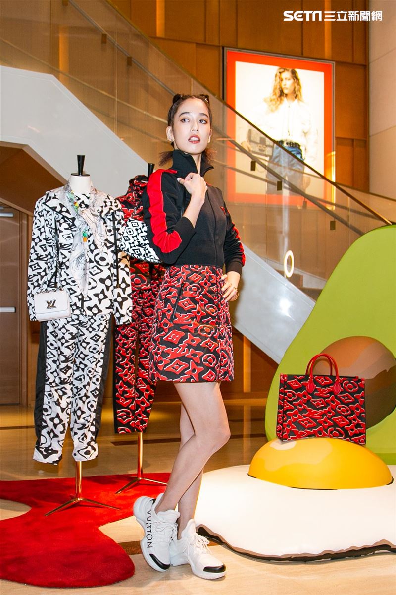 陳庭妮，大霈李霈瑜出席路易威登全新URS FISCHER系列上市活動。（圖／記者楊澍攝影）