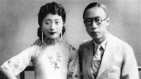 ▲溥儀和婉容皇后。（圖／翻攝自百度百科）