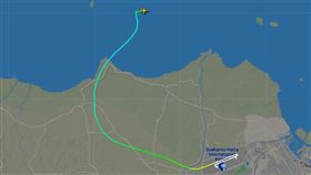 新／印尼客機驚傳失聯！起飛4分鐘「從雷達消失」狀況不明（圖／翻攝自FightRadar24推特）